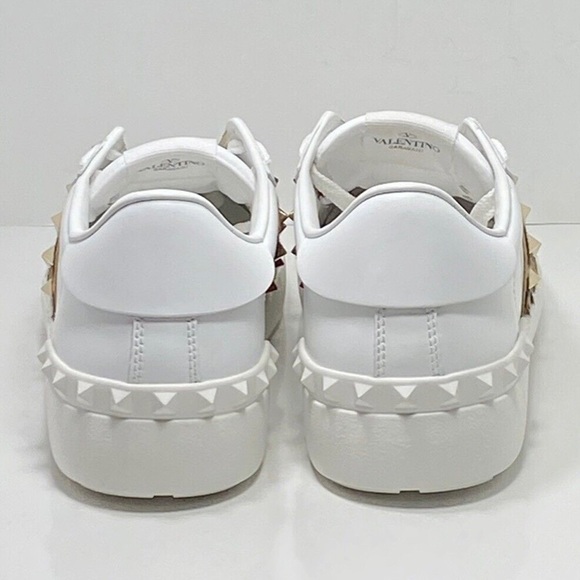 NIB Valentino Garavani Rockstud Untitled Leather & Haircalf Sneaker - Picture 9 of 13